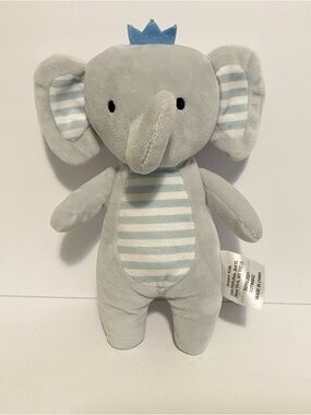 Dream Kids Elephant Plush Baby Soft Cuddle Toy Striped Stuffed Animal Toy 10”